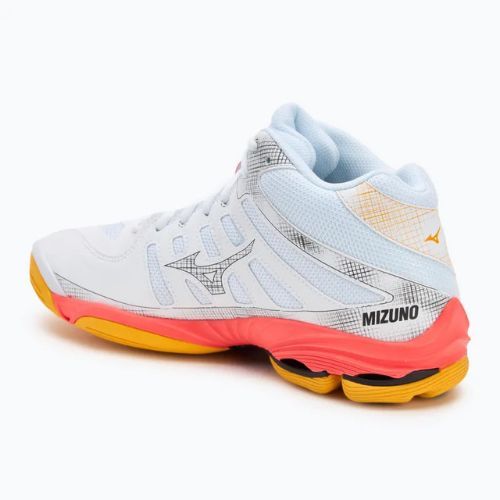 Volleyball shoes Mizuno Wave Voltage 2 Mid white/fiery coral 2/citrus