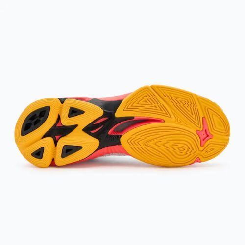 Volleyball shoes Mizuno Wave Voltage 2 Mid white/fiery coral 2/citrus