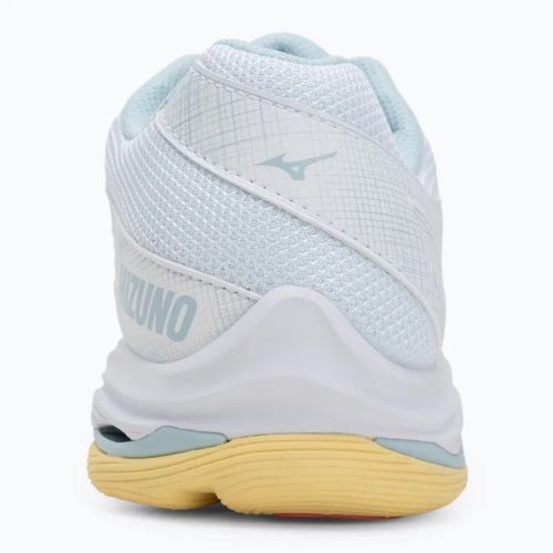 Women's volleyball shoes Mizuno Wave Voltage 2 white/calypso coral/pale banana