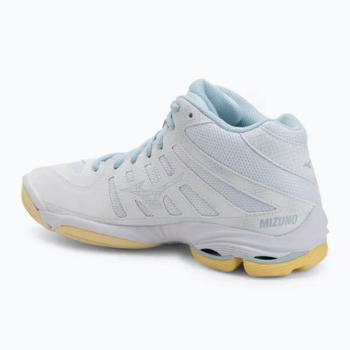 Women's volleyball shoes Mizuno Wave Voltage 2 Mid white/calypso coral/pale banana