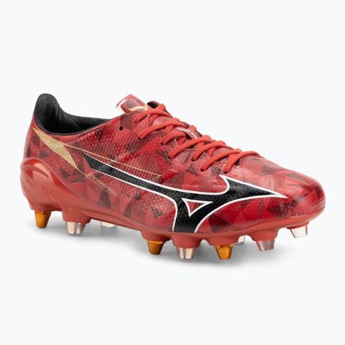 Men's soccer shoes Mizuno α II Japan Mix apricot 40th red/black/gold