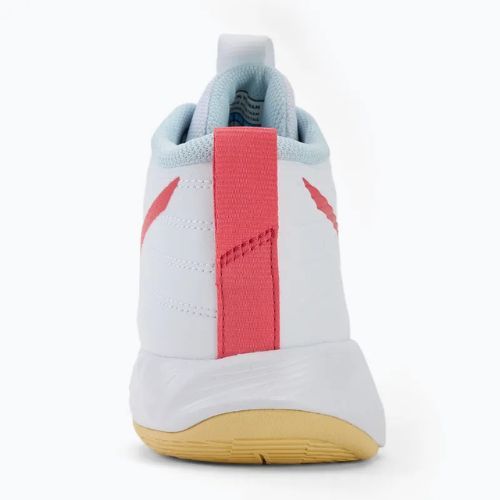 Women's volleyball shoes Mizuno Wave Momentum Pro Mid white/calypso coral/pale banana