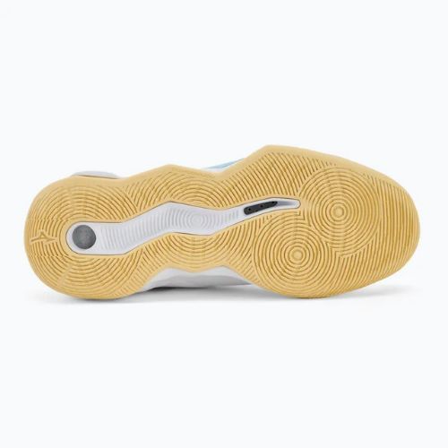 Women's volleyball shoes Mizuno Wave Momentum Pro Mid white/calypso coral/pale banana