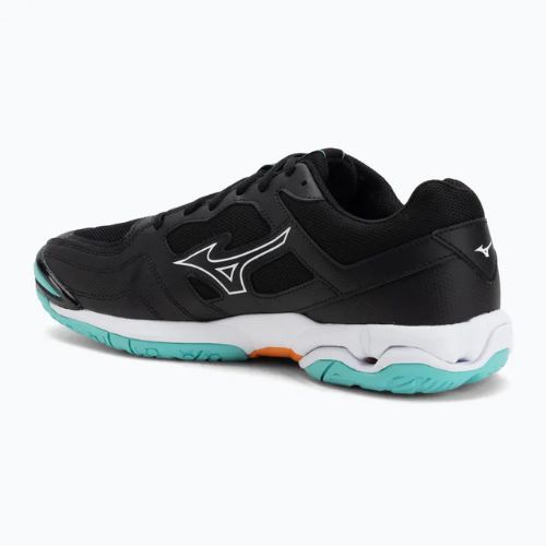 Mizuno Wave Phantom 3 handball shoes black/tangelo/ice green