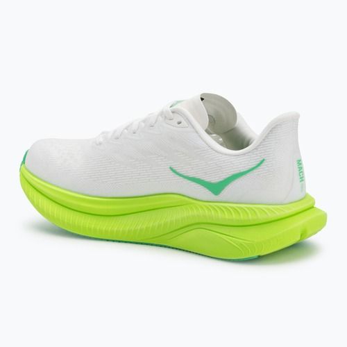 Men's running shoes HOKA Mach 6 white/neon lime