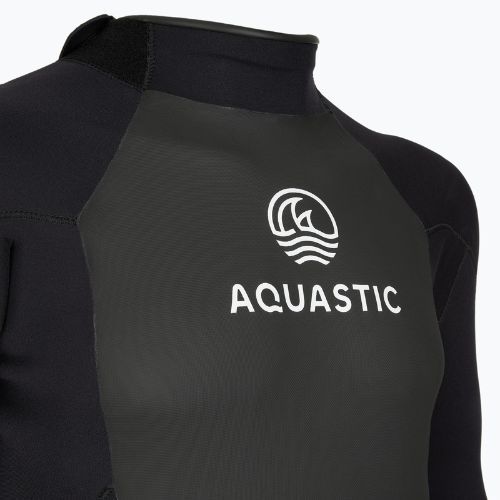 Men's surfing wetsuit AQUASTIC neoprene 4/3 mm WAVEY black