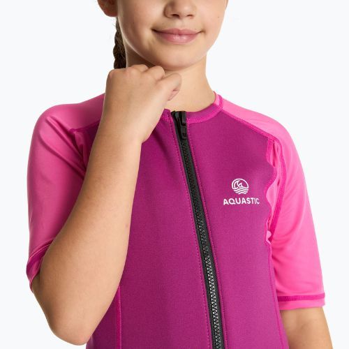 Children's surfing wetsuit AQUASTIC surfingowa neoprene 1.5 mm WAVEY pink