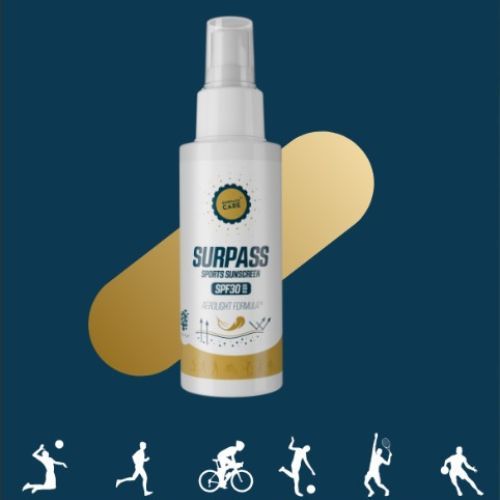 Sunscreen spray SURPASS Sports Sunscreen SPF 30+ white