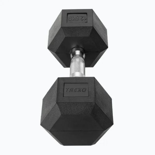 Set TREXO Bench Storage + dumbells Hex black