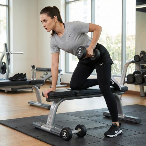 Rubber-coated cast iron dumbbell XTREXO Pro 6 kg black