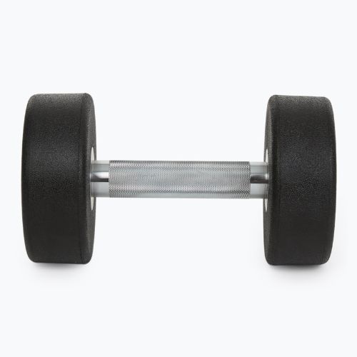 Rubber-coated cast iron dumbbell XTREXO Pro 10 kg black