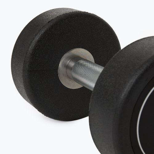 Rubber-coated cast iron dumbbell XTREXO Pro 10 kg black