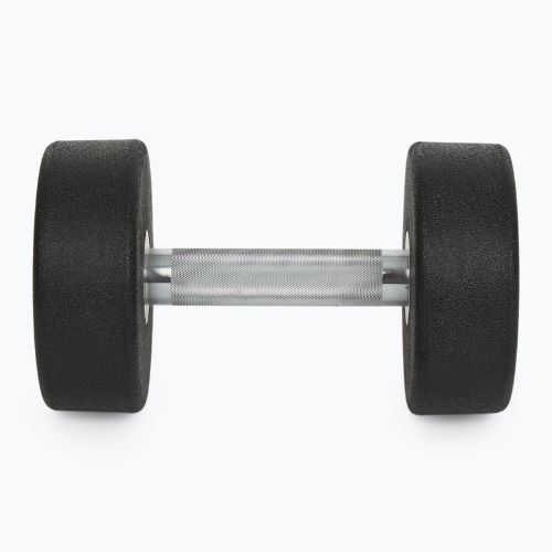 Rubber-coated cast iron dumbbell XTREXO Pro 12 kg black