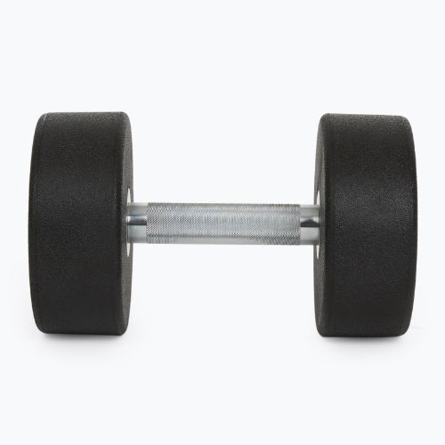 Rubber-coated cast iron dumbbell XTREXO Pro 20 kg black