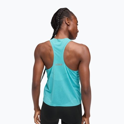 Women's running top HOKA Race Day Singlet cielo blue