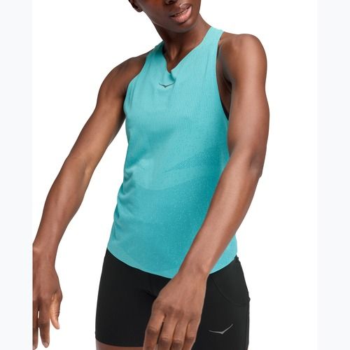 Women's running top HOKA Race Day Singlet cielo blue