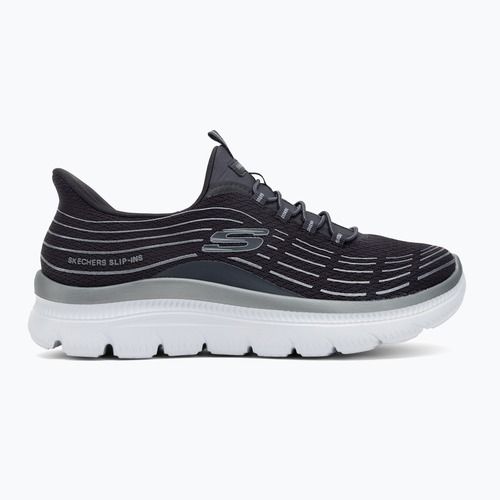 Women's shoes SKECHERS Summits Plus Soft Luster charcoal/silver