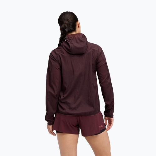 Women's running jacket HOKA Skyflow black cherry