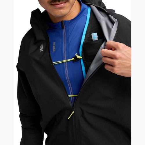 Men's running jacket HOKA Skybreeze Waterproof GTX black