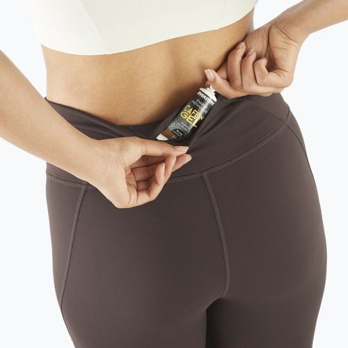 Women's running leggings Salomon SHAKEout Bliss 25" coffee bean
