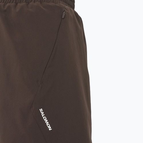 Men's running shorts Salomon Shakeout C 2IN1 7" coffee bean