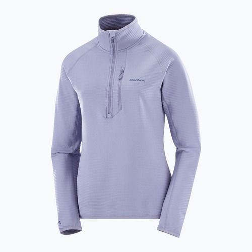 Women's trekking sweatshirt Salomon Essential Lightwarm Half Zip blue granite