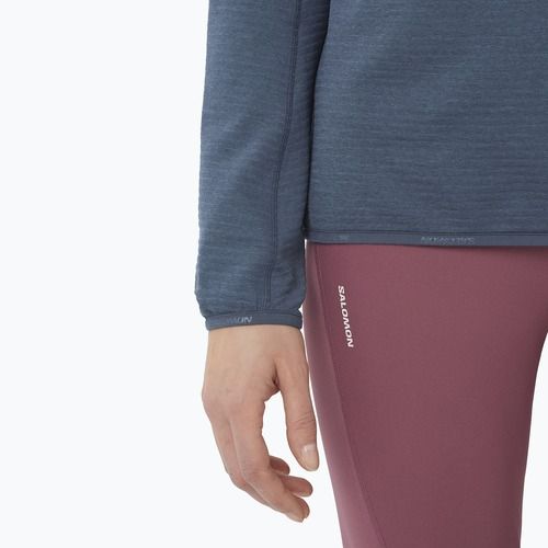 Women's trekking sweatshirt Salomon Essential Lightwarm Half Zip blue night