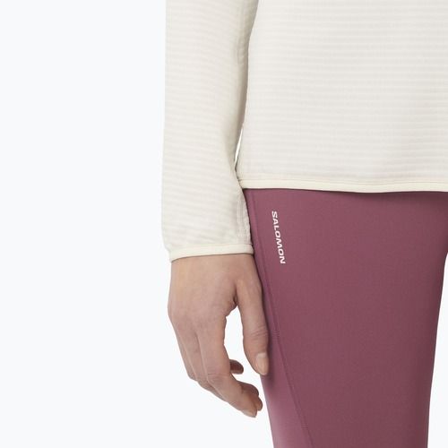 Women's trekking sweatshirt Salomon Essential Lightwarm Half Zip whisper white