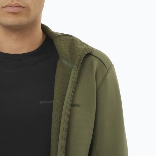 Men's sweatshirt Salomon Outline Warm Fleece Full Zip grape leaf