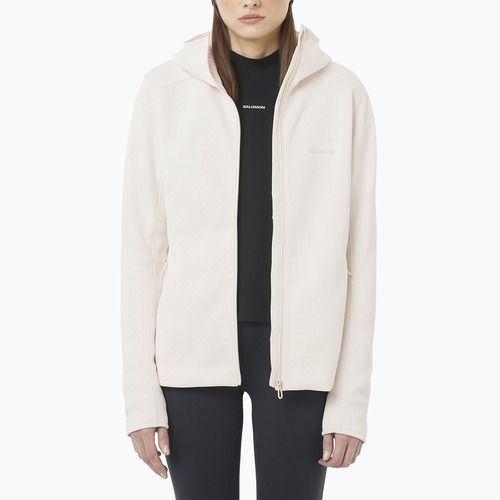 Women's sweatshirt Salomon Outline Warm Fleece Hoodie whisper white