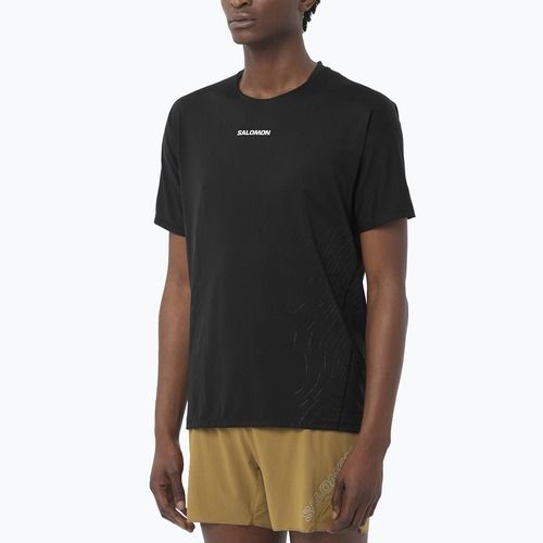 Men's running top Salomon Sense Aero GFX deep black