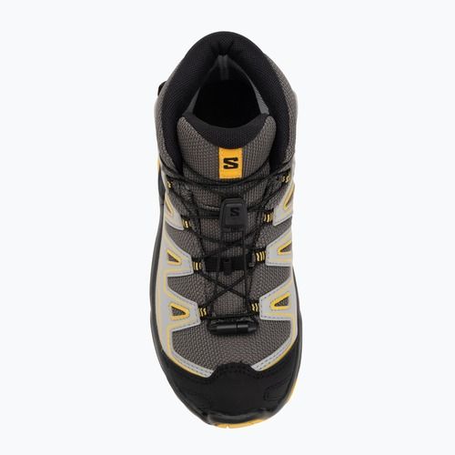 Children's trekking boots Salomon X Ultra Mid GTX castlerock/black/spicy/mustard