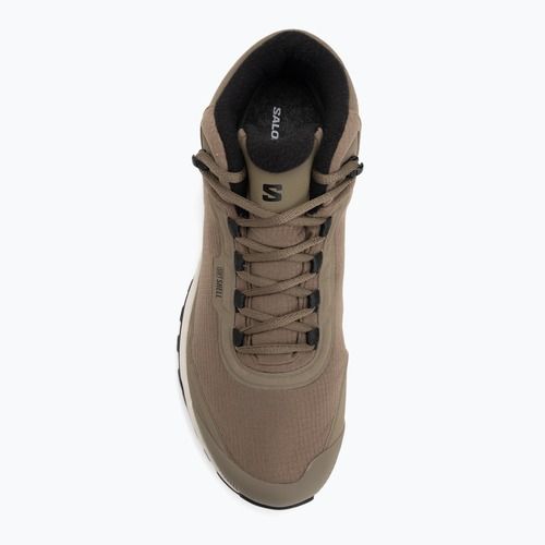 Men's trekking boots Salomon Shelter WP stone gray/black/rainy day