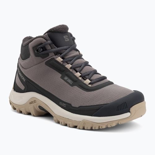 Women's trekking boots Salomon Shelter WP plum kitten/phantom/desert tan