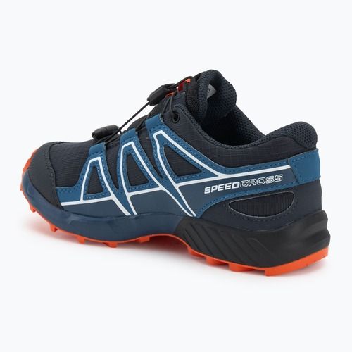 Children's running shoes Salomon Speedcross Waterproof dark navy/dark blue/red orange