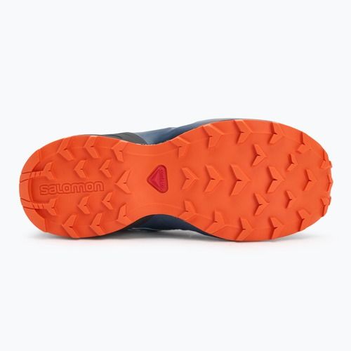 Children's running shoes Salomon Speedcross Waterproof dark navy/dark blue/red orange