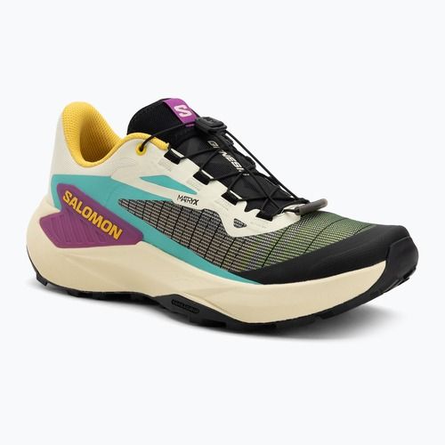 Men's running shoes Salomon Genesis transparent yellow/black/willowherb