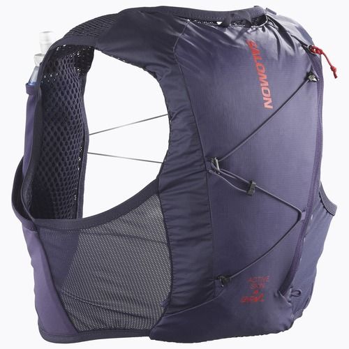Running vest Salomon Active Skin 4 GRVL martime blue / astral aura / haute red
