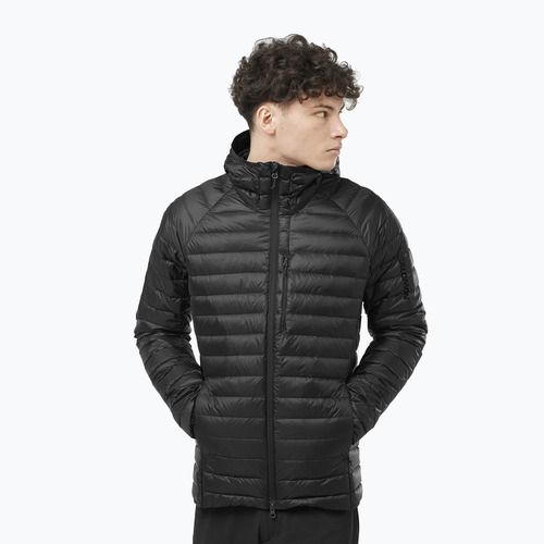 Men's down jacket Salomon Elixir Micro Down Hoodie deep black