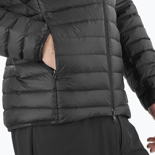 Men's down jacket Salomon Elixir Micro Down Hoodie deep black