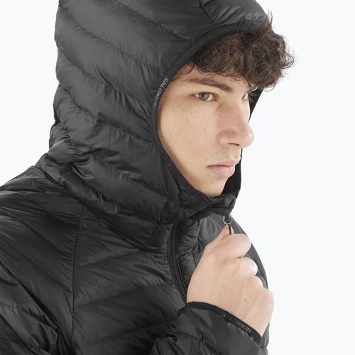Men's down jacket Salomon Elixir Micro Down Hoodie deep black
