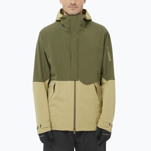 Men's softshell jacket Salomon Outherpath Pro 2.5 l gray green/grape leaf
