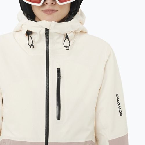 Women's ski jacket Salomon Highland whisper white/etherea