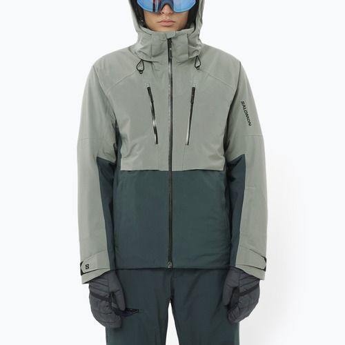 Men's ski jacket Salomon Brilliant 2.0 sedona sage/green