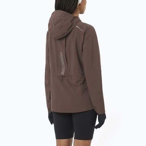 Women's running jacket Salomon Trail coffee bean
