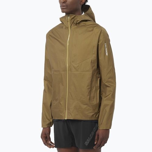 Men's running jacket Salomon Bonatti Waterproof brilliant olive