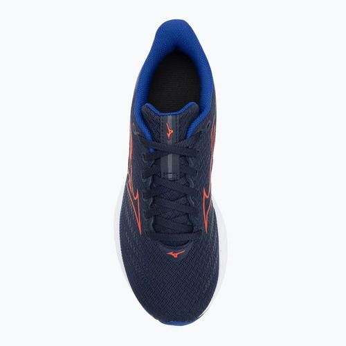 Children's running shoes Mizuno Enerzy Rider Jr peacoat/ignitionred/ reflective blue