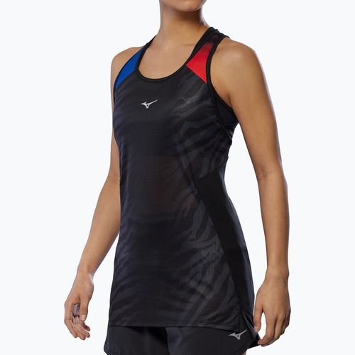 Women's running top Mizuno DryAeroFlow Graphic Tank oni red
