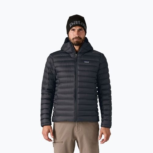 Men's down jacket Patagonia Down Sweater Hoody black