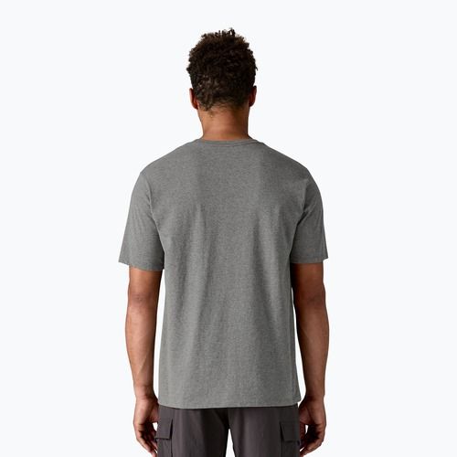 Men's T-shirt Patagonia Fitz Roy Icon Responsibili-Tee gravel heather